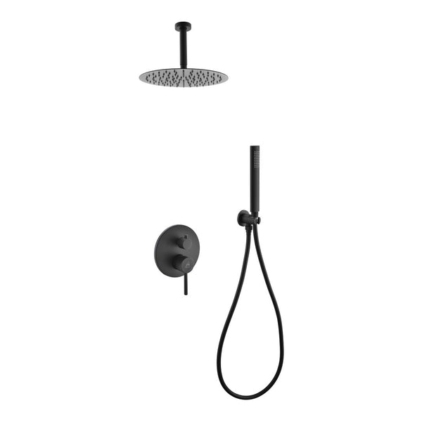 KubeBath Aqua Rondo Shower Set w/ Ceiling Mount 12