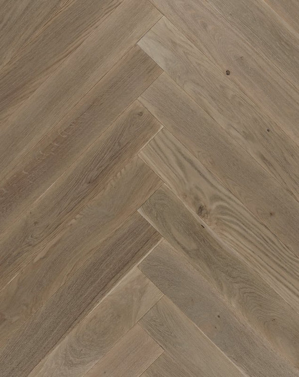 Biyork Engineered Hardwood Flooring Nouveau 7 Bespoke Barcelona Noon European Oak (HERRINGBONE) Wirebrushed 5