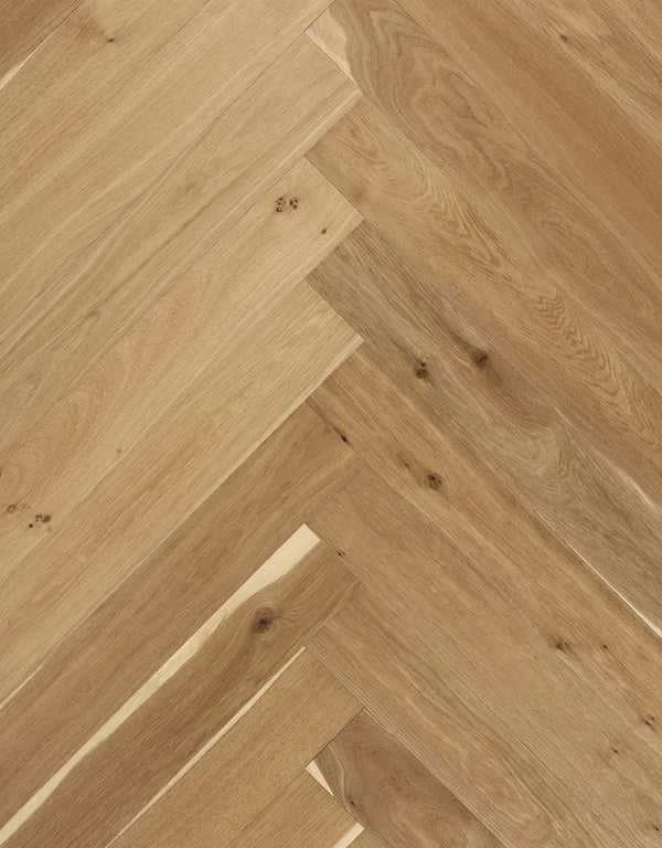 Biyork Engineered Hardwood Flooring Nouveau 7 Bespoke Cottage Plank European Oak (HERRINGBONE) Wirebrushed 5