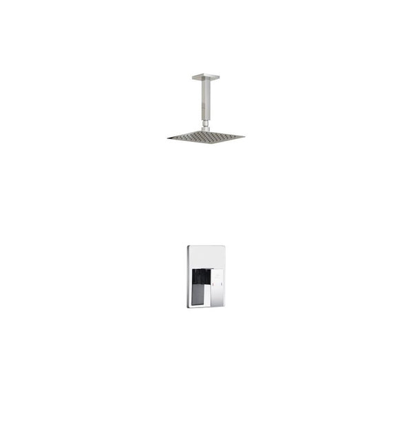 KubeBath Aqua Piazza Chrome Shower Set with 8