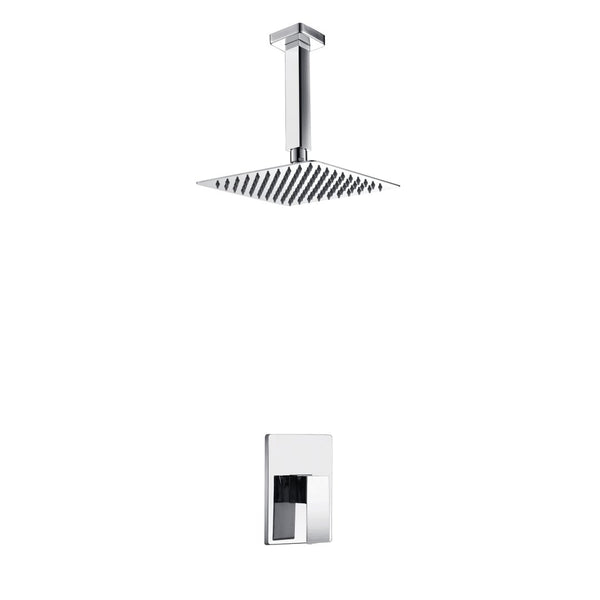 KubeBath Aqua Piazza Chrome Shower Set with 12