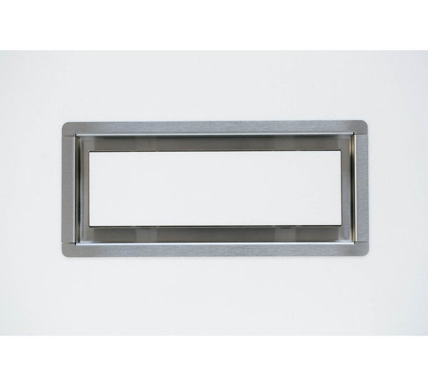 Davente 4x10 Brushed Stainless Steel Tray - 1/2