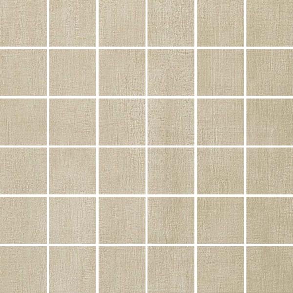 Centura Fray Porcelain Mosaic 2X2 in 12X12 inch sheet Matte in 12X12 inch sheet Matte | Colour: Sand ( 10 Sheet/Box)