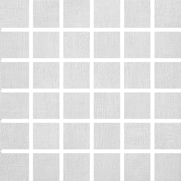 Centura Fray Porcelain Mosaic 2X2 in 12X12 inch sheet Matte in 12X12 inch sheet Matte | Colour: White ( 10 Sheet/Box)