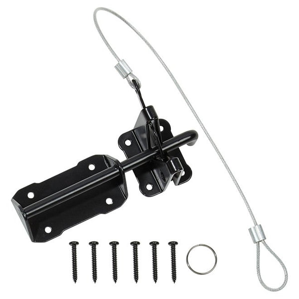 Nuvo Iron Black Galvanized Steel Heavy Duty Latch and Catch 