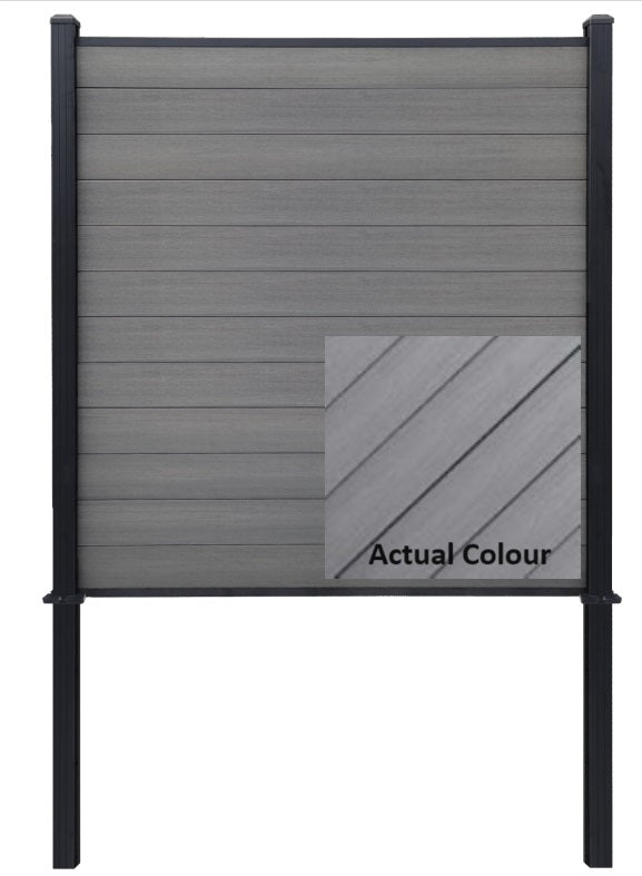 DexEra Horizontal Fence Full Set (Underground) 10 ft x 6.09 ft - Anthracite Grey