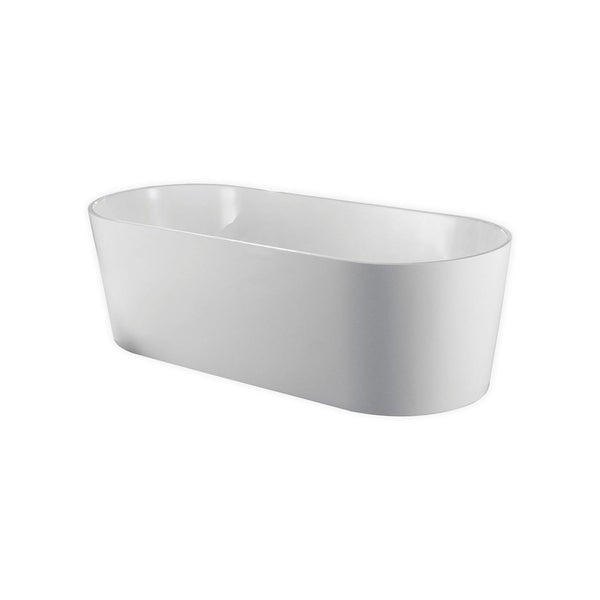 KubeBath Ovale 59'' White Free Standing Bathtub