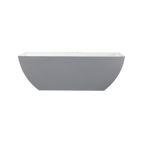 KubeBath Contemporanea 59'' White Free Standing Bathtub