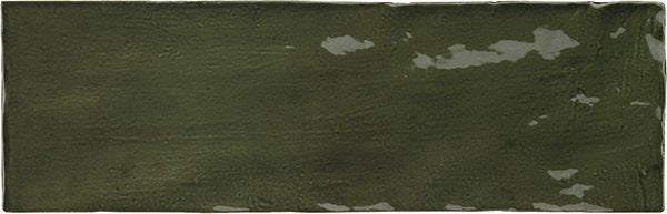 Centura La Riviera 2.5X8 inch  Glossy Ceramic Wall Tile | Colour: Botanical Green ( 38 PC/Box)