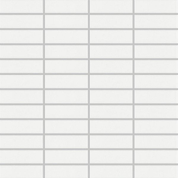 Centura Basic Glazed Mosaic 1X3 inch in 12X12 inch sheet for Shower or Backsplash | Colour: White ( 20 Sheet/Box)