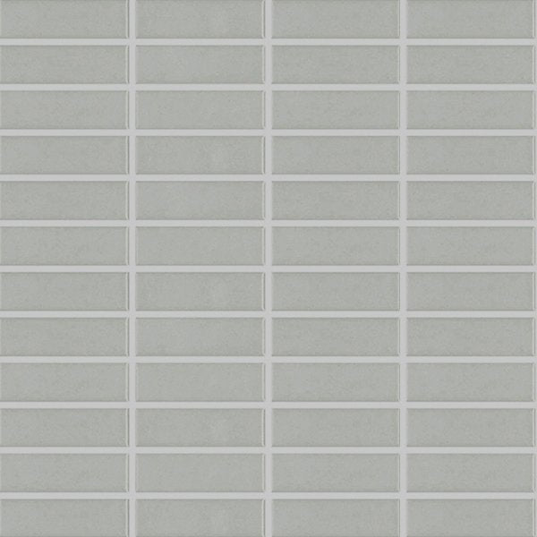 Centura Basic Glazed Mosaic 1X3 inch in 12X12 inch sheet for Shower or Backsplash | Colour: Green  ( 20 Sheet/Box)