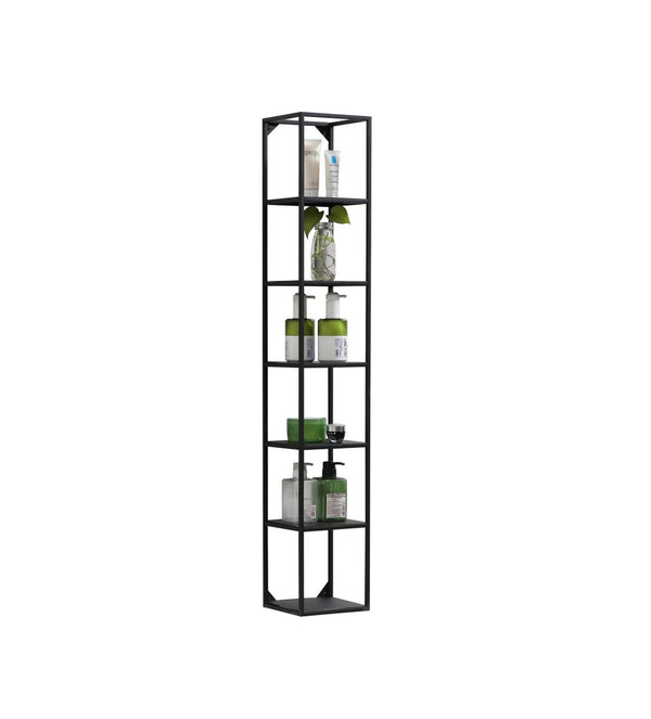 KubeBath 47'' High Wall Mount Metal Shelf Unit - Black 