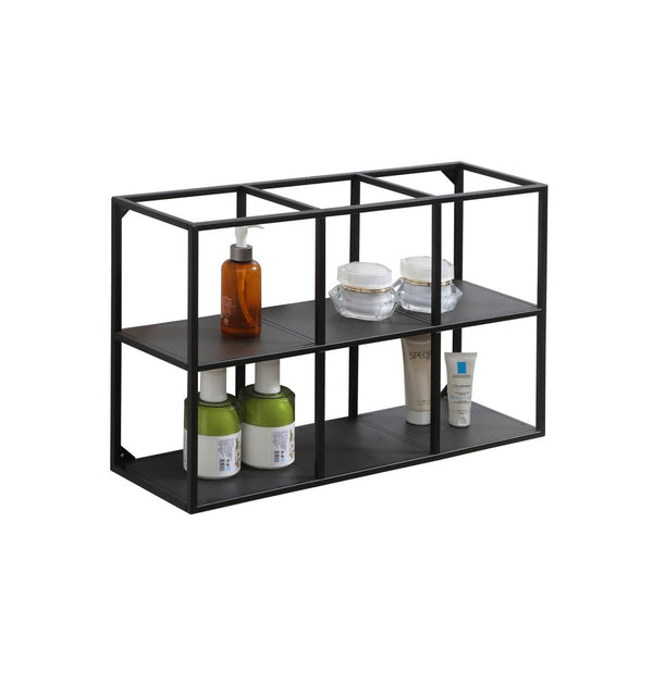 KubeBath 24'' High Wall Mount Metal Shelf Unit - Black 