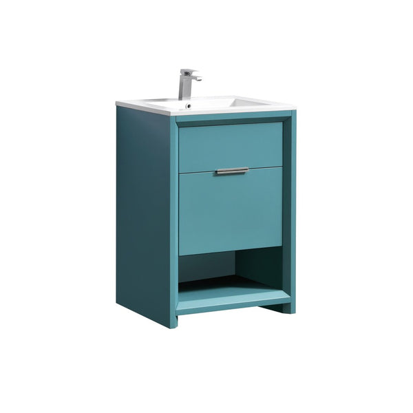 KubeBath NUDO 24″ Modern bathroom Vanity in Teal Green Finish