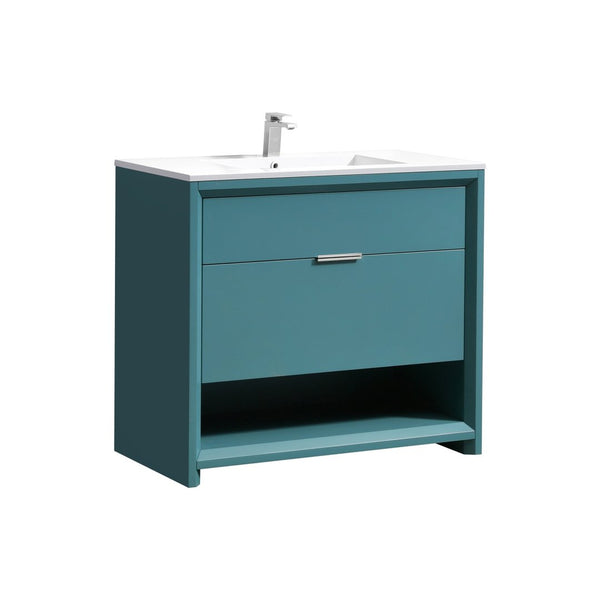 KubeBath NUDO 36″ Modern bathroom Vanity in Teal Green Finish