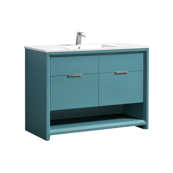 KubeBath NUDO 48″ Single Sink Modern bathroom Vanity in Teal Green Finish