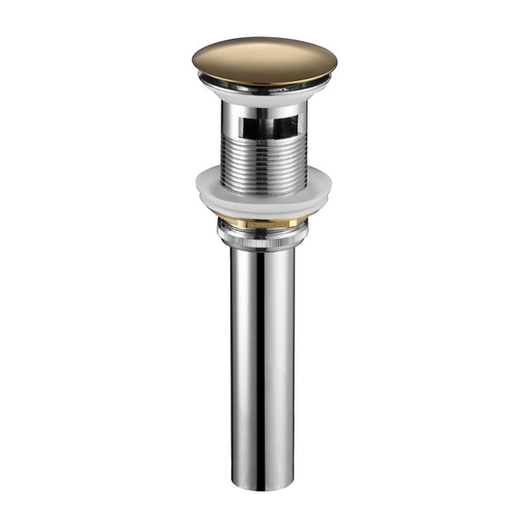KubeBath Solid Brass Construction Pop-Up Drain With Overflow - Bronze
