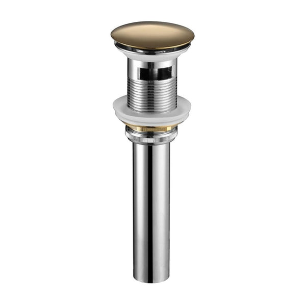 KubeBath Solid Brass Construction Pop-Up Drain With Overflow - Bronze