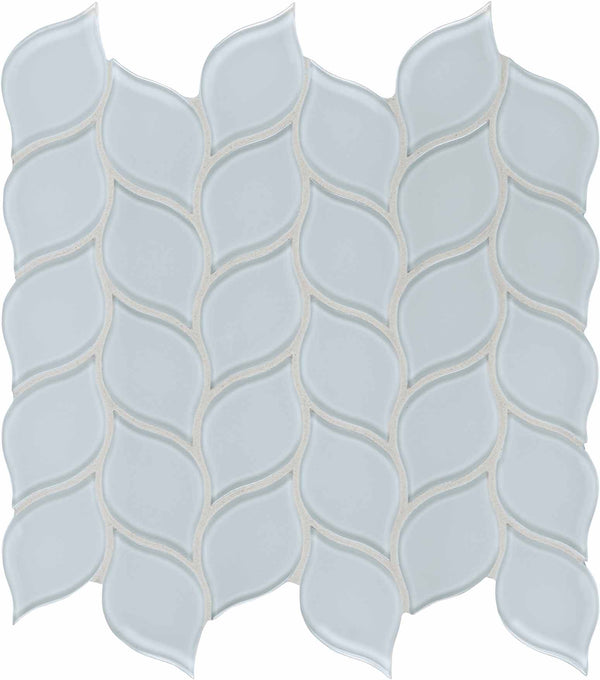 Anatolia Petal Element Light Colors Glass Mosaic, SKYLIGHT