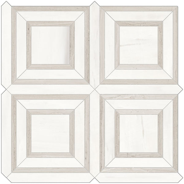 Anatolia Piazza Mayfair Polished Glazed Porcelain Mosaic, SUAVE