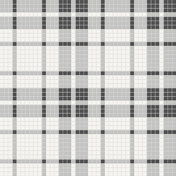 Anatolia Plaid Soho Matte Glazed Porcelain Mosaic, MIDNIGHT