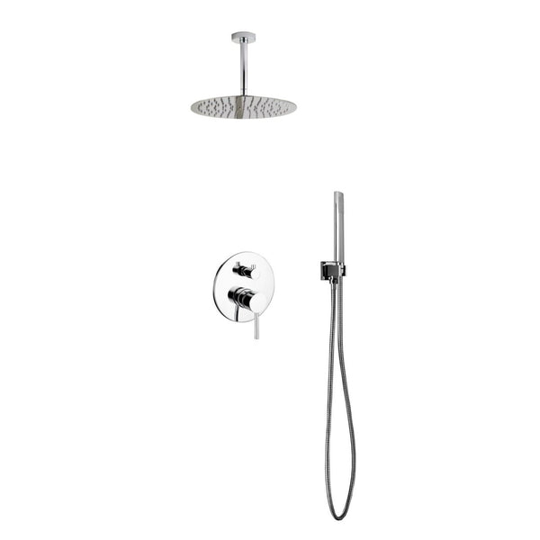 KubeBath Aqua Rondo Shower Set w/ Ceiling Mount 12