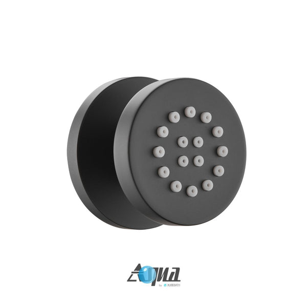 KubeBath Aqua Rondo Body Jet - Black Finish