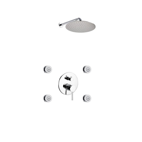 KubeBath Aqua  RondoBrass  Shower Set with 12