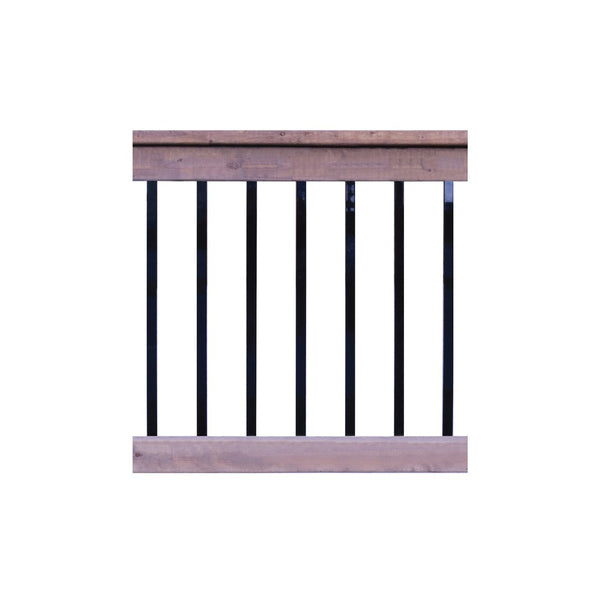 Nuvo Iron Rectangular Balusters - 32″ L. x 1″ W. Black Galvanized Steel Balusters (10 pcs)