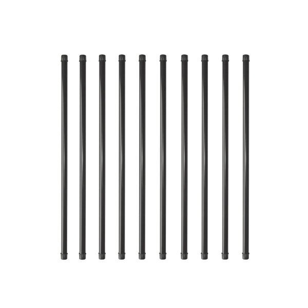 Nuvo Iron Round Balusters – 26″ L. x 3/4″ Diameter Black Round Tubing Galvanized Steel Balusters (10 pcs)
