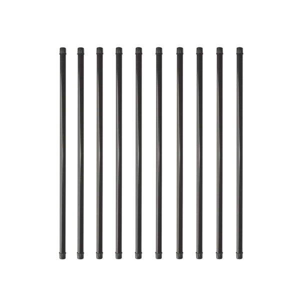 Nuvo Iron Round Balusters – 32″ L. x 3/4″ Diameter Black Round Tubing Galvanized Steel Balusters (10 pcs)
