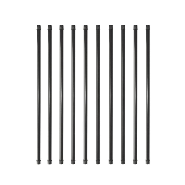 Nuvo Iron Round Balusters – 36″ L. x 3/4″ Diameter Black Round Tubing Galvanized Steel Balusters (10 pcs)