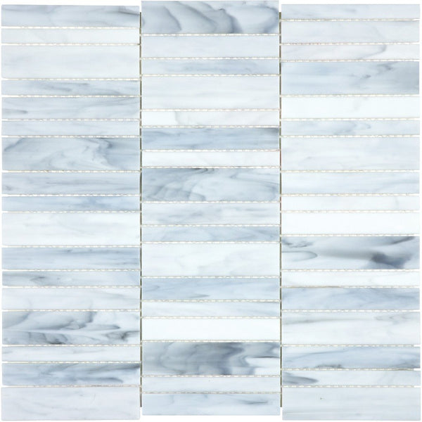 Anatolia Random Stacked Baroque Stained Glass Mosaic, CARRARA