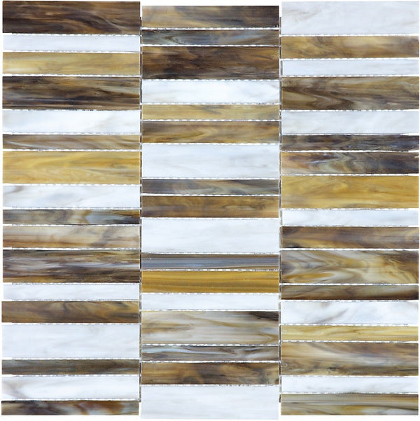 Anatolia Random Stacked Baroque Stained Glass Mosaic, PEPERINO