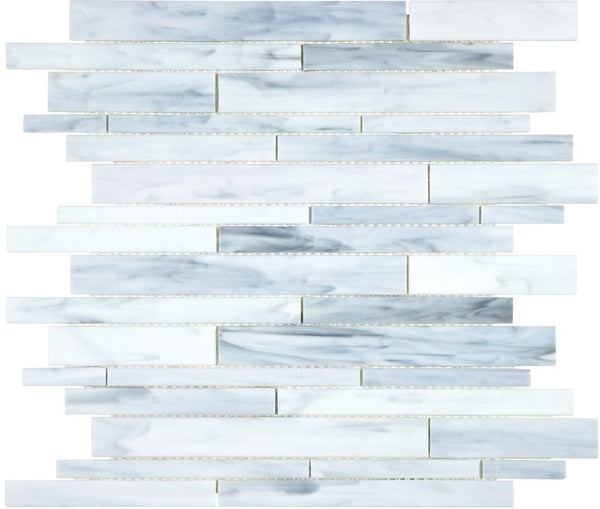 Anatolia Random Strip Baroque Stained Glass Mosaic, CARRARA
