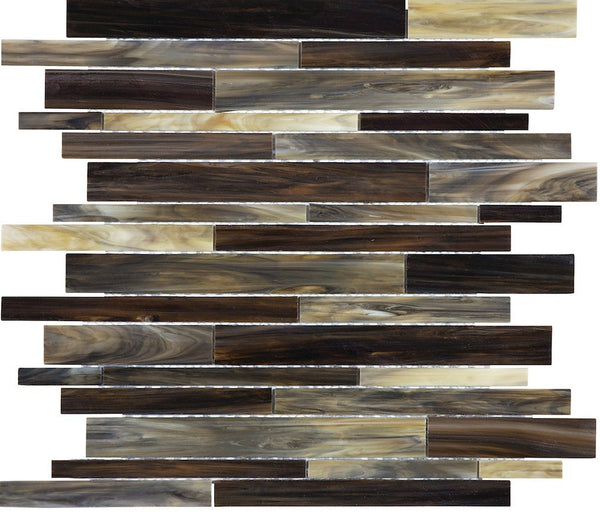Anatolia Random Strip Baroque Stained Glass Mosaic, PARADISO