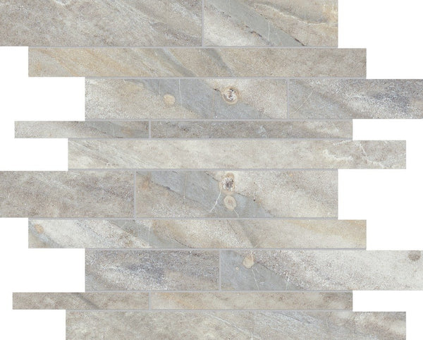 Anatolia Random Strip Evolution Matte Glazed Porcelain Mosaic, SAND