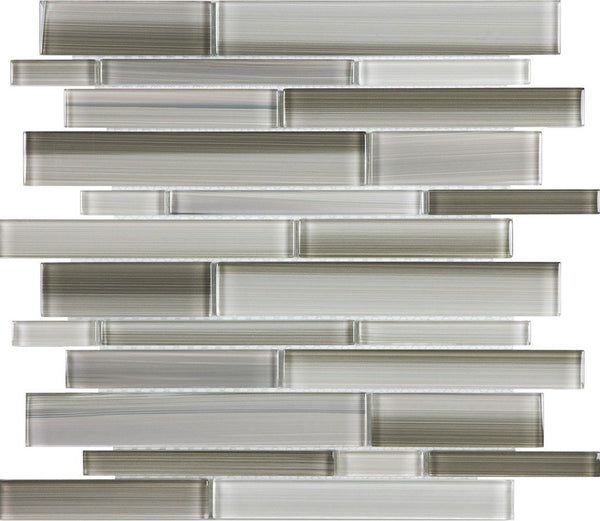 Anatolia Random Strip Fusion Glass Mosaic, CLAY