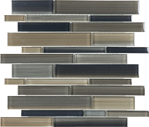 Anatolia Random Strip Fusion Glass Mosaic, ROCK