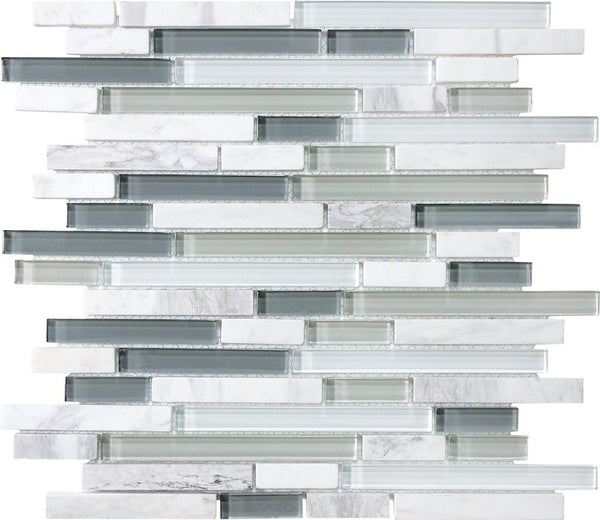 Anatolia Random Strip Glass Stone Blend Mosaic, ICELAND