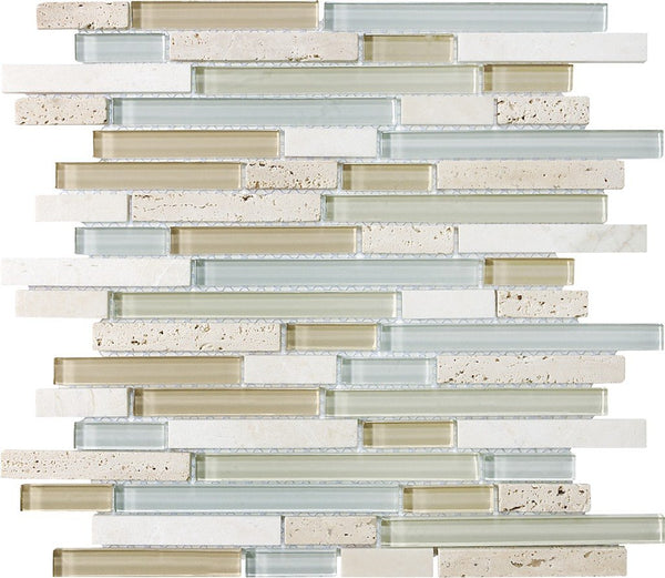 Anatolia Random Strip Glass Stone Blend Mosaic, SPA