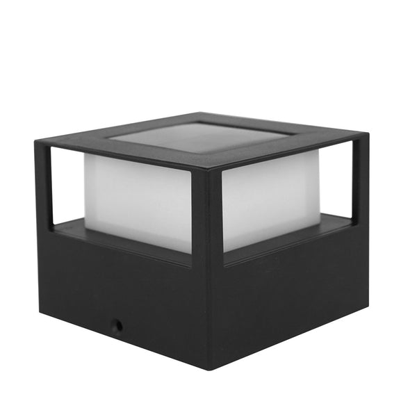 Nuvo Iron Modern Cube Solar Post Cap Lights (2 Pack) 