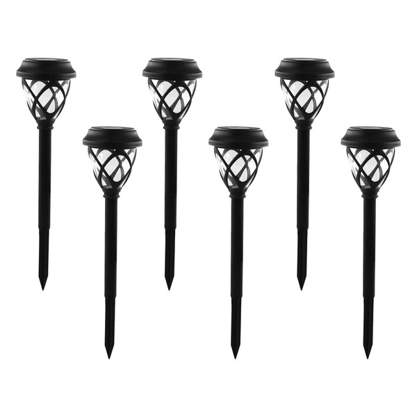 Nuvo Iron Plastic Decorative Solar Pathway Lights (6 Pack) 