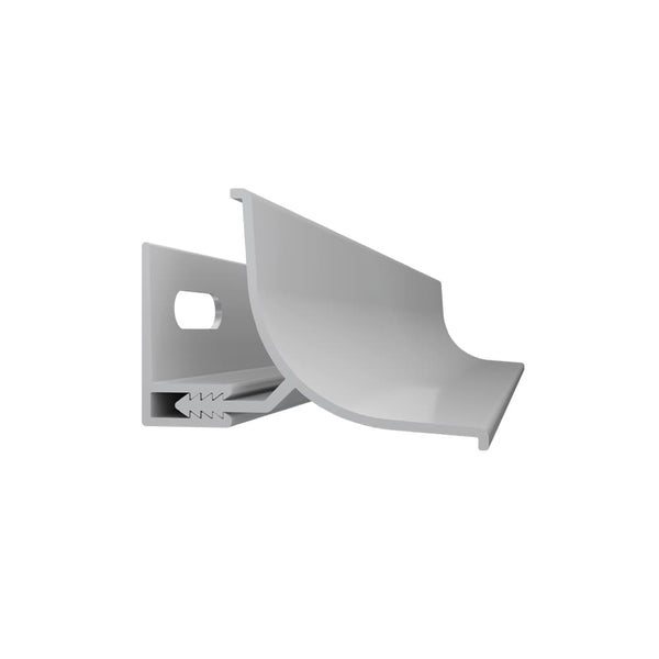1-5/8 in. x 1-5/16 in. x 8 ft. Gray Snap-In Inside Corner Cove PVC Trim (2-Per Box)