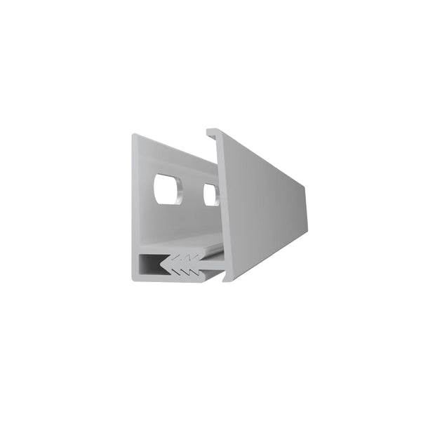1/2 in. x 1 in. x 8 ft. Gray Snap-In J PVC Trim (2 Per Box)