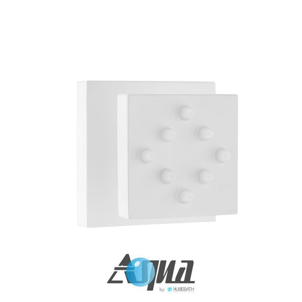 KubeBath Aqua Piazza Body Jet - Matte White Finish