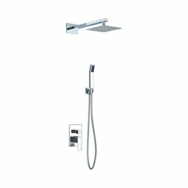 KubeBath Aqua Piazza Brass Shower Set with 8