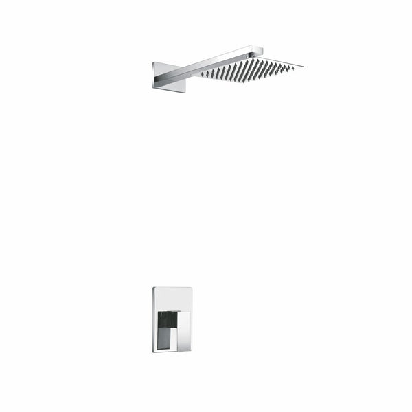KubeBath Aqua Piazza Chrome Shower Set with 12