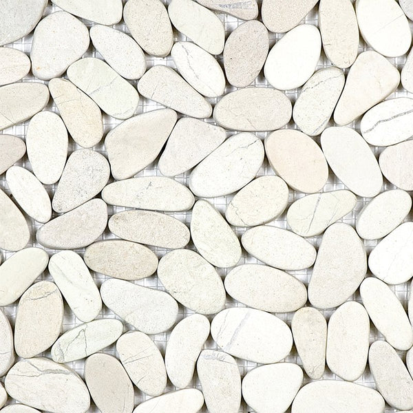 Anatolia Zen Serenity Ivory Stacked Pebble Mosaic