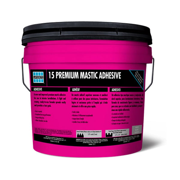 LATICRETE 15 PREMIUM MASTIC, SEAU | PAIL / CARTON4 X 1GAL / 3.8L(120 UNITS/PALLET) 